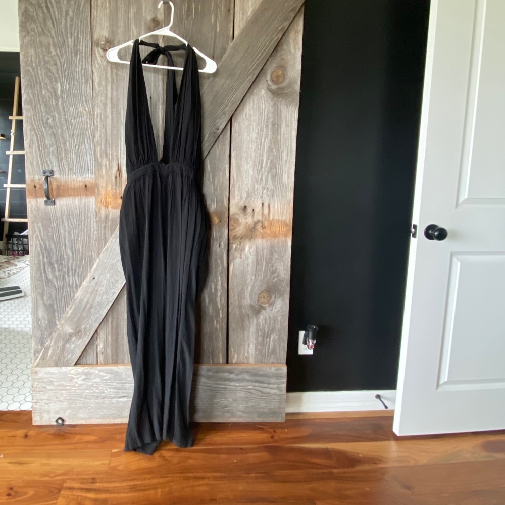 Black halter jumpsuit size 12